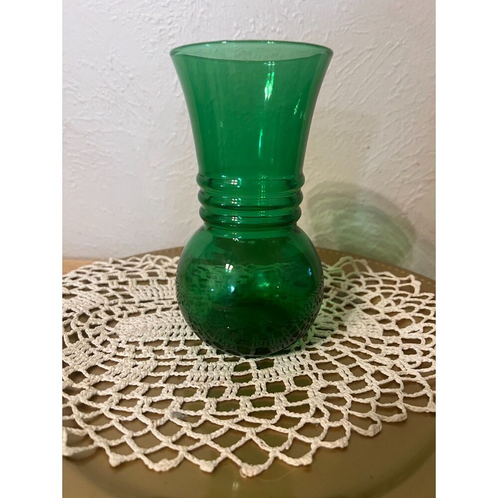 Anchor Hocking Green Vase